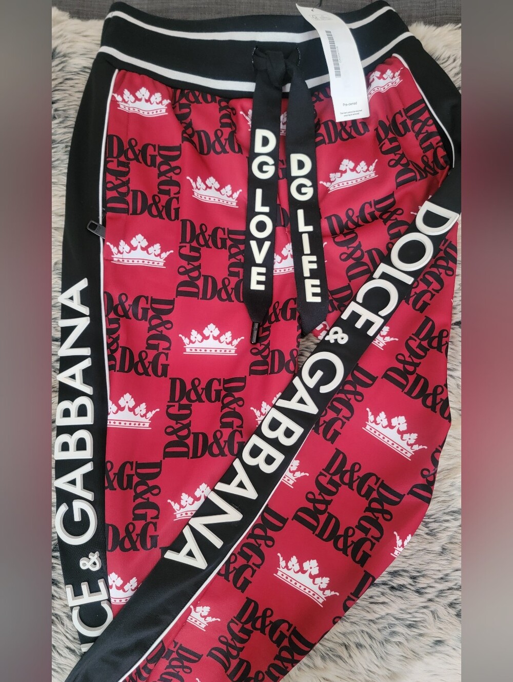 AUTHENTIC,DOLCE & GABBANA PRINTED SWEATPANTS WOMEN, EU 38 SIZE CHART,#D&GLIFE.